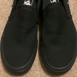 Women’s Black Vans Slip On Size 10.5