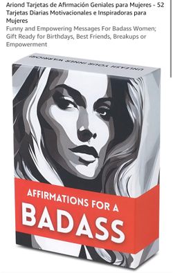Ariond Tarjetas de Afirmación Geniales para Mujeres - 52 Tarjetas Diarias Motivacionales e Inspiradoras para Mujeres