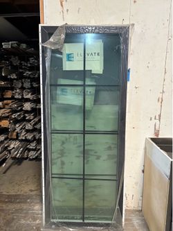 WINDOW  31 1/2 X 77 1/2 $280  - white inside / black outside 2 available