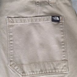 North Face Shorts Adult 32 Beige Mid Rise Casual Khaki Outdoors Shorts  Mens 32