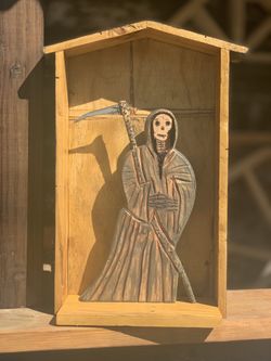 Imagen De Santa Muerte ( Tallada En Bulto ) 