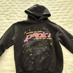 Black Sp5der Hoodie Size Large 