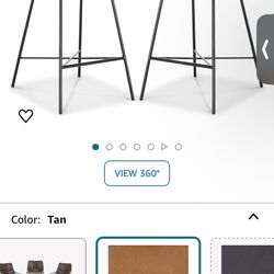 Poly and Bark Paxton 24" Counter Stool (Set of 2) Tan