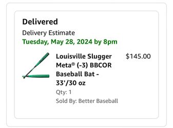2023 meta Bbcor 33 Inch
