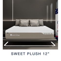 Brand New 12” Cooling Fabric, Asflex Technology, Silk Foam Technology, Copper Infused Aero Memory Foam 