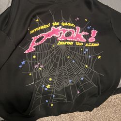 Pink Spider Hoodie Jacket Men L (Used Slightly)