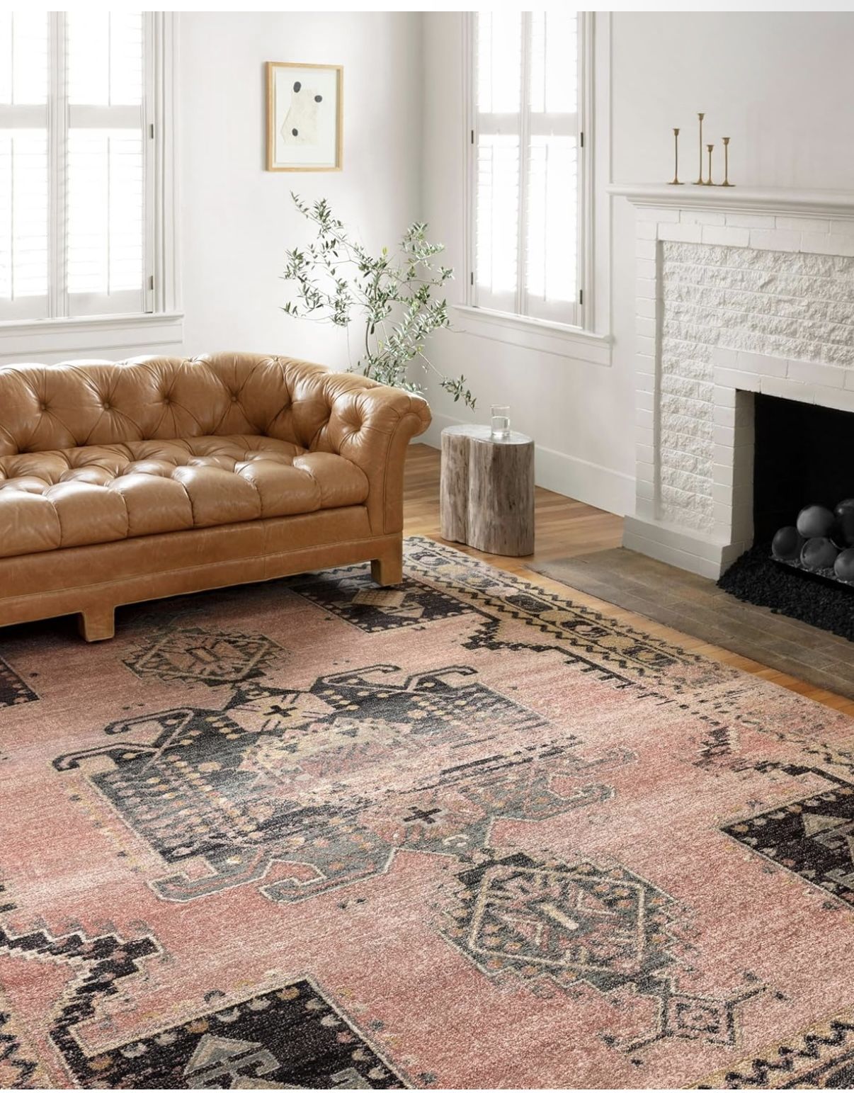 Jocelyn Rose/Rose 9 ft. 6 in. x 12 ft. 6 in. Transitional 100% Polypropylene Pile Area Rug