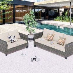 Brand New In The Box Patio Sofa Set Patio Furniture Outdoor Patio Furniture Five Person Seating 🆕🚚🚚🆕