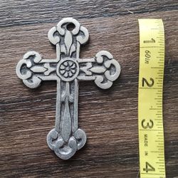 Vintage Medal Cross Engrave Design