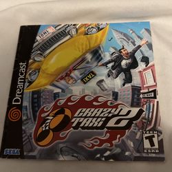 Sega Dreamcast Crazy Taxi 2 Cover Manual Only