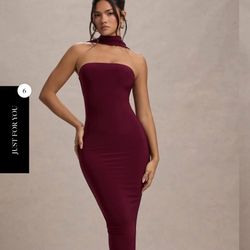 ClubLondon Burgundy formal Dress