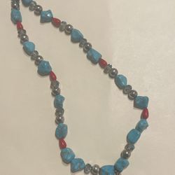 Beautiful Turquoise Coral Necklace