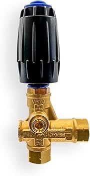 Annovi Reverberi VRT3-310EZ Unloader, Black Spring, 4500 PSI, 10.5 GPM, Adjustment Knob, EZ Start, Brass