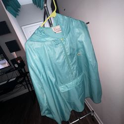 Lacoste mens green windbreaker jacket