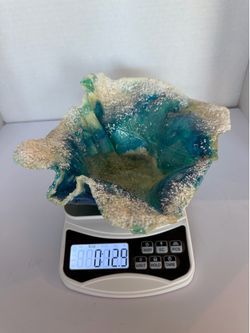 Nancy Dean Jenson Signed Mystic Wave Art Glass Bowl 10.5"