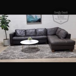 🛋️Natuzzi Leather Sectional Sofa (Delivery Available!! )