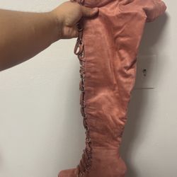 8.5 Dusty Pink Thigh High Boots Cape Robbin