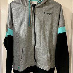 Official AWS Re:Invent Full Zip Fleece Knit XLG Hoodie Grey/Mint/Black New 2025 from the Vegas event. New and never worn 