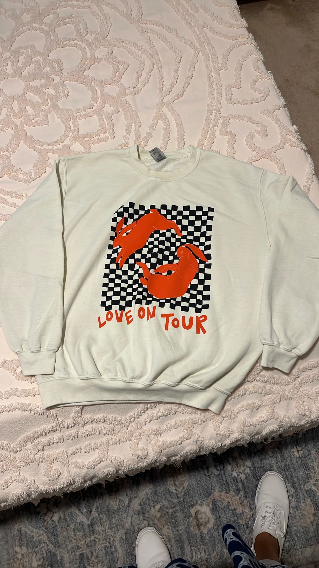 Harry Styles “LOVE ON TOUR” Cream Crewneck Sweatshirt