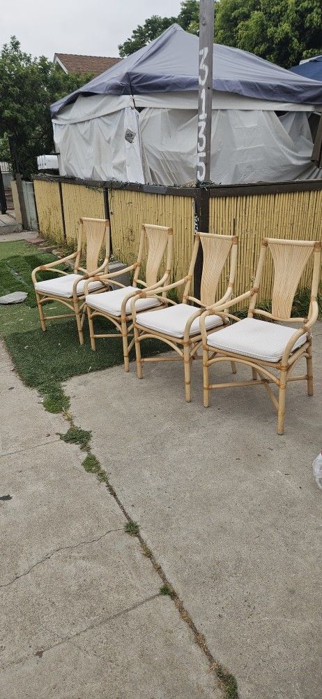 4 Bamboo Chairs