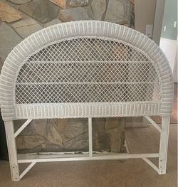 Vintage Wicker Headboard - Full Size