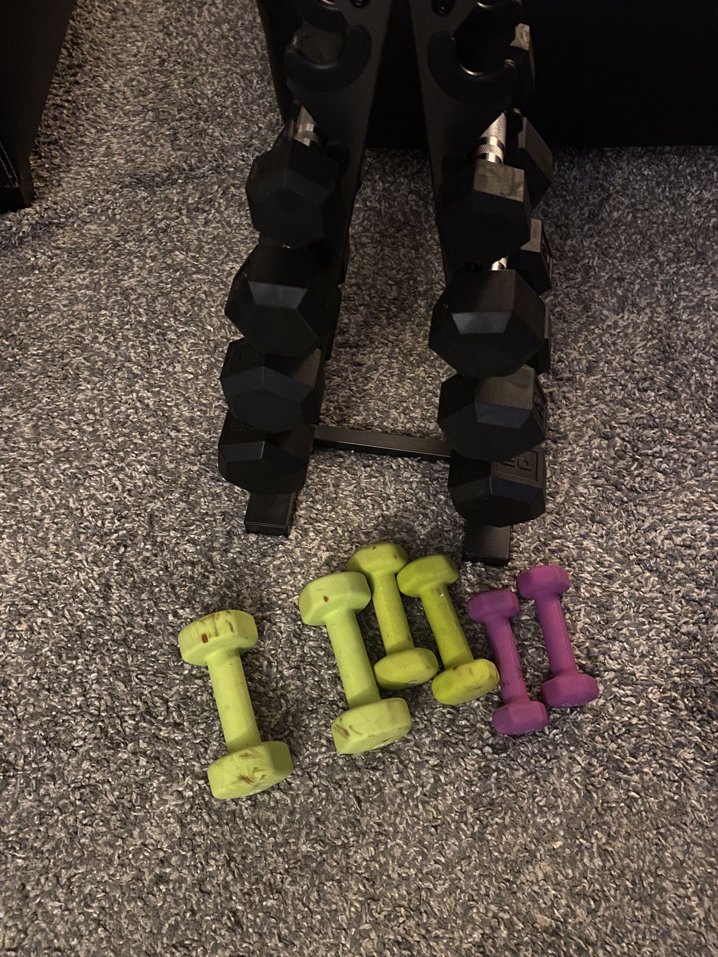 Dumbbells And Rack