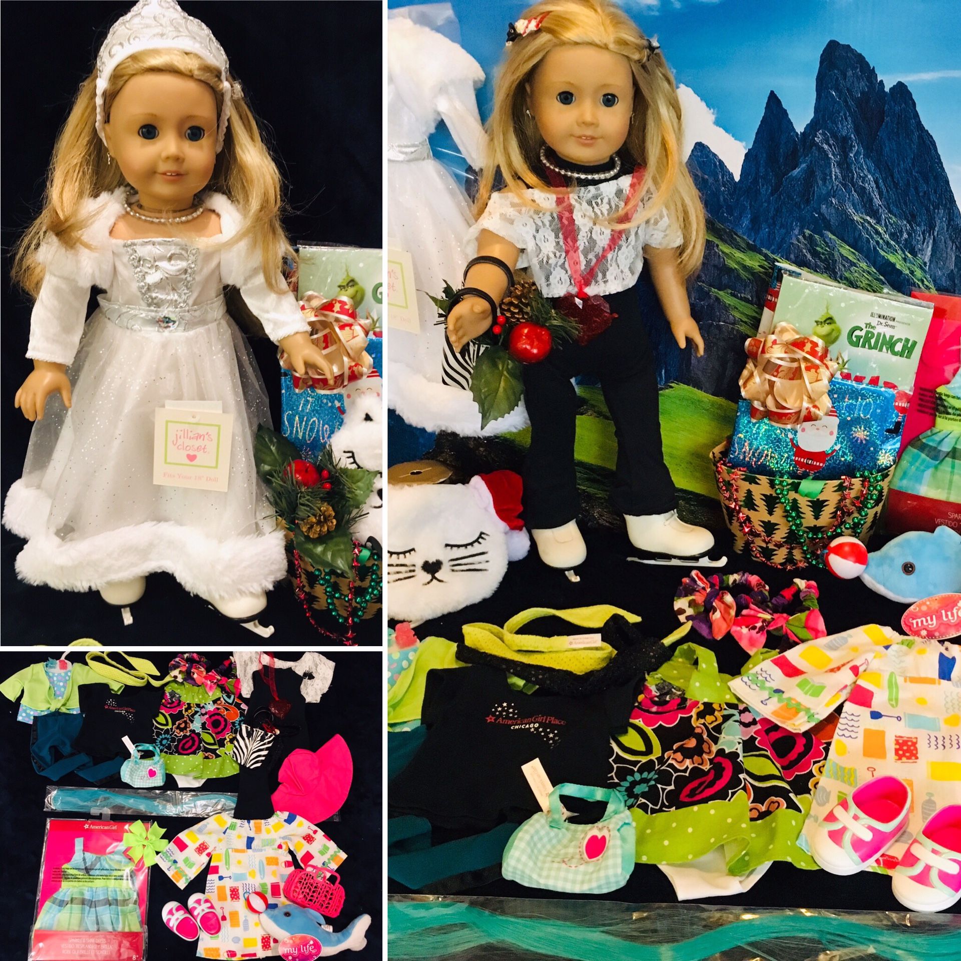 American Girl Doll Lot With 30+ Pieces Christmas