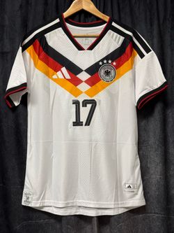 GERMANY SOCCER JERSEY #17 JULIAN NAGELSMANN WHITE HOME SHIRT MEN L SLIM FIT