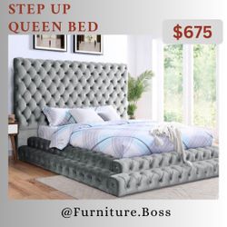 Grey Queen Size Beds - 