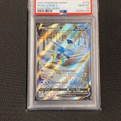 Pokemon Glaceon V Evolving Skies Full Alt Art #175 PSA 10 Gem Mint