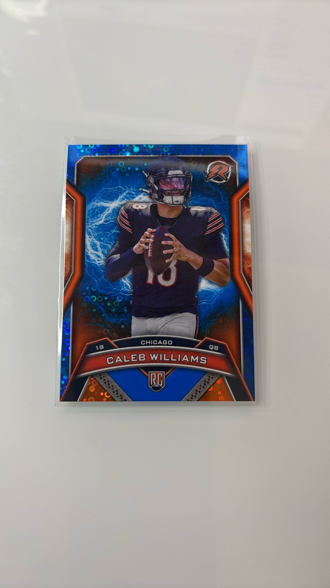 2024 Topps Resurgence Caleb Williams Blue / Orange Spark Disco #117 Bears