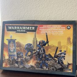WARHAMMER 40k Space Marine Command Squad RARE BOX SET!
