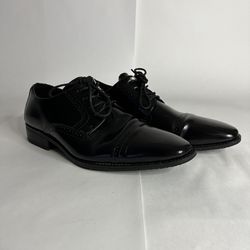 Stacy Adams Dress Shoes Size 12 M Black Leather Brogue Business Church Mens
