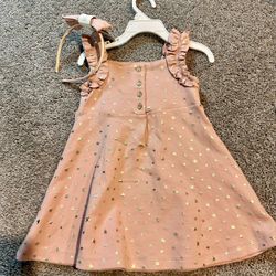 2T Pink Dress With Headband new 