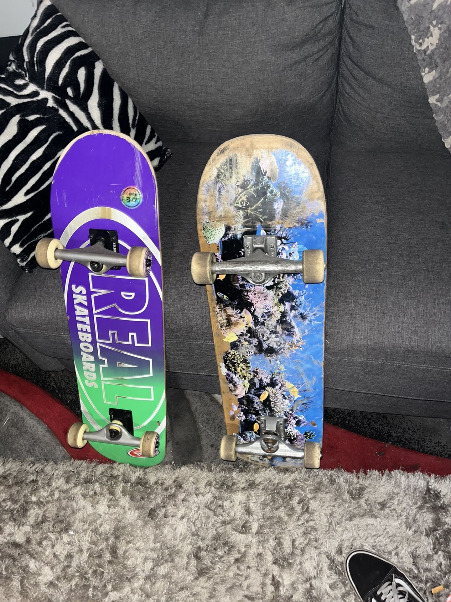 Two skateboards