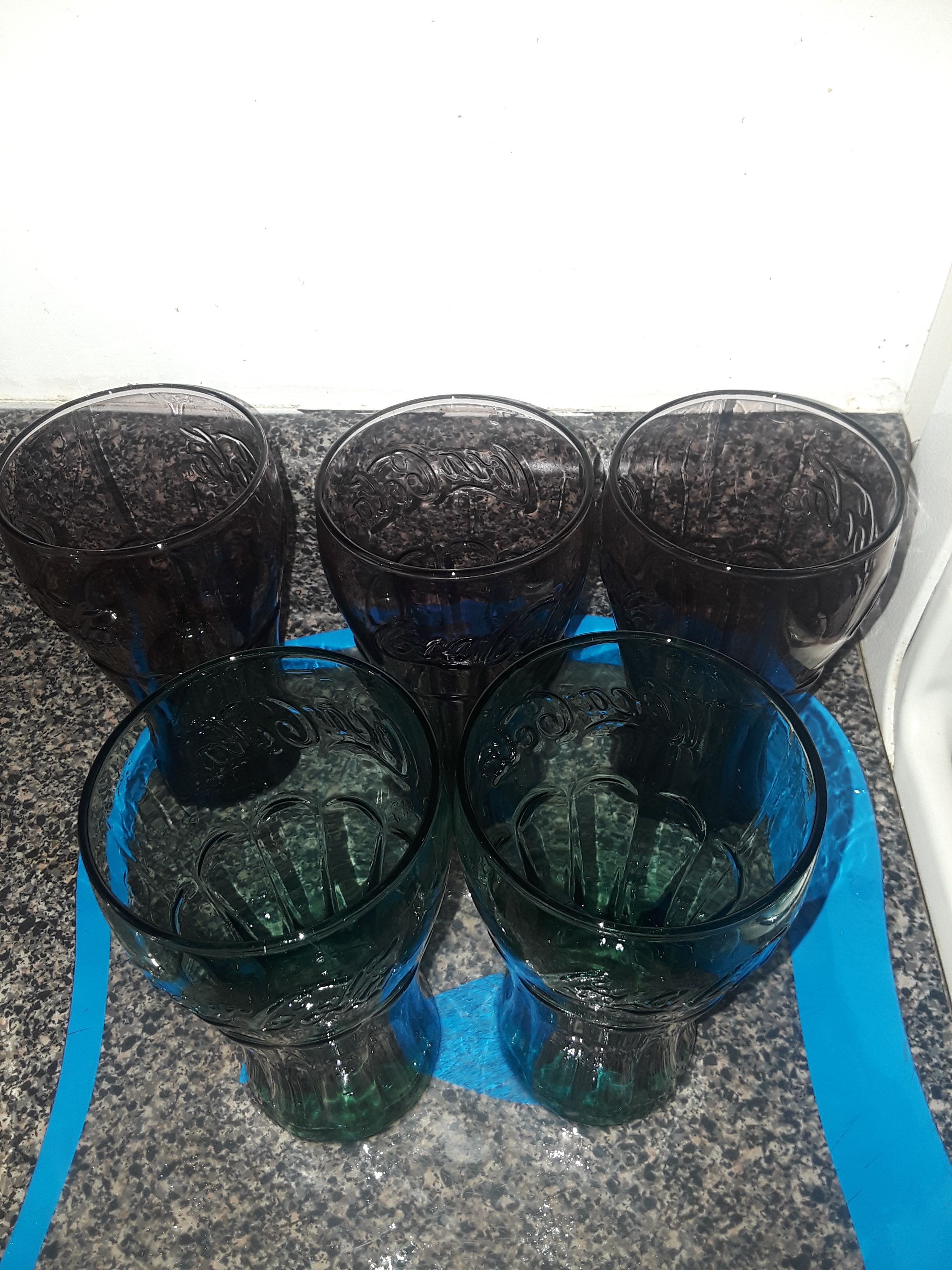 6 Coca-Cola glass cup collection