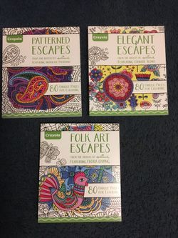 3 brand new adult coloring books.