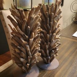Driftwood Candle Holder Set