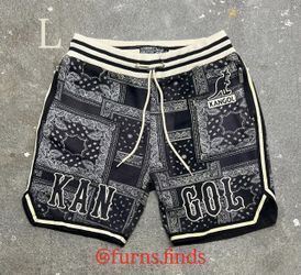 2000 Kangol Cream Paisley Sweat Shorts