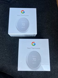 Two Google Nest Thermostat - Smart Thermostat for Home - Programmable Wifi Thermostat - Snow - $70 each