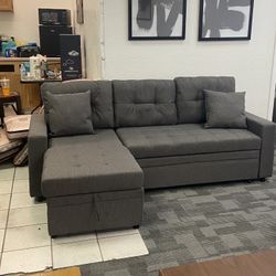 Grey Sleeper Sofa With Storage 