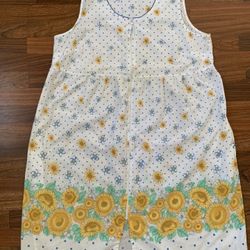 White Stag 2X Women's Designer Sleepwear Sleeveless Floral Dress