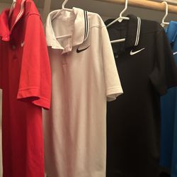 4 Dri- Fit Nike Polo’s  Youth Medium 