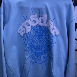 Sp5der Web Hoodie Sky Blue