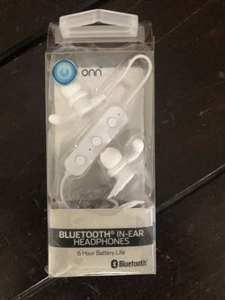 ONN BLUETOOTH IN-EAR HEADPHONES - WHITE