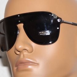 Versace Silver Oversized Sunglasses 