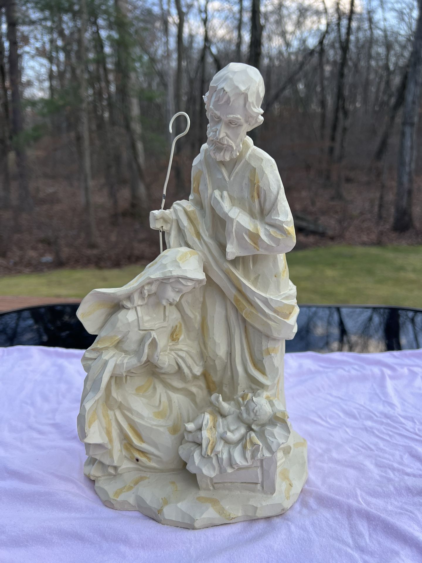Nativity Figure With Baby Jesus, Mary, Joseph Shepherd Christmas