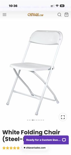 40 White Folding Chairs – Commercial Wedding Event Chairs