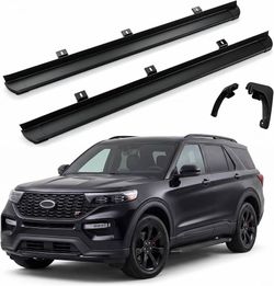 Aluminum Running Boards with Mud Flaps for Ford Explorer 2020-2026 Side Steps No-Drill Installation