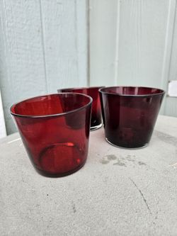 Red Glass Vases